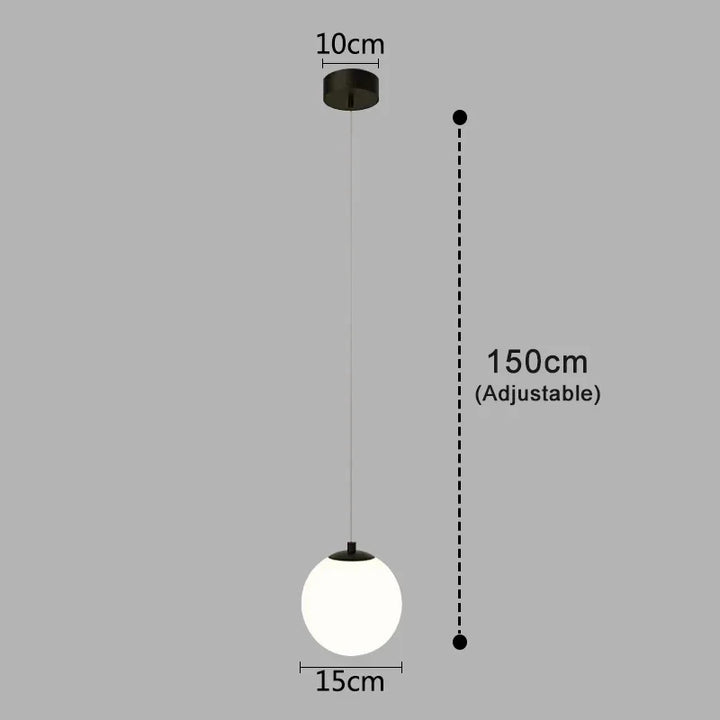 Modern Glass LED Pendant Light – Nordic Style Hanging Lamp for Living Room, Bedroom, Restaurant, and Bar, 220V AC, Indoor Lighting Fixture | Kalsten
