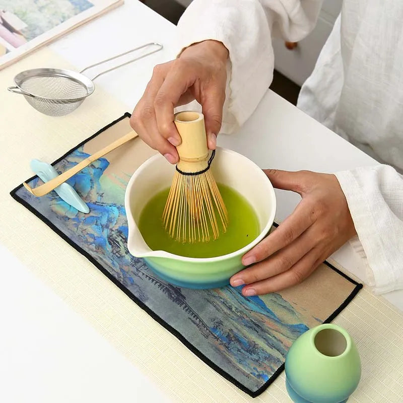 Matcha Gift Set Green Standard Bamboo and Ceramic Tea Making Kit-5