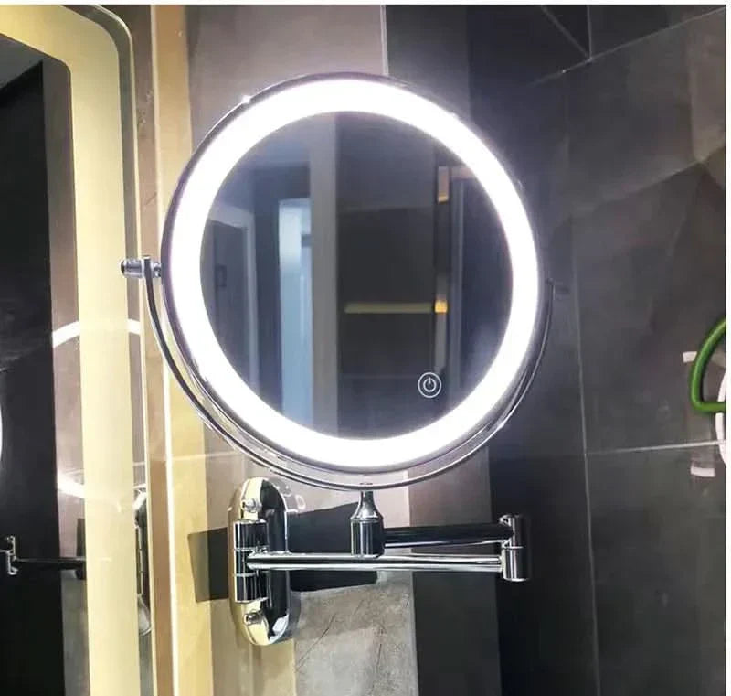 Kalsten | Black LED Rechargeable Makeup Mirror – 3-Color Light