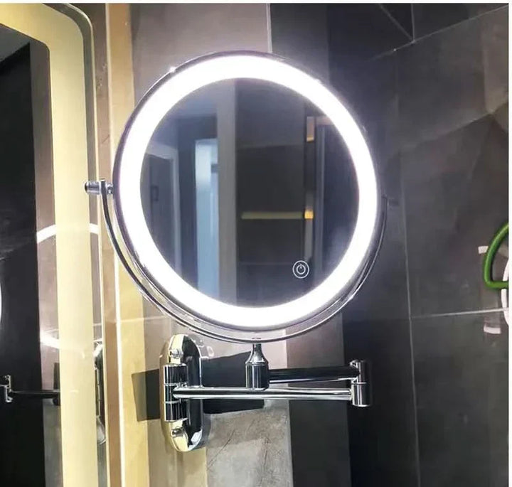 Kalsten | Black LED Rechargeable Makeup Mirror – 3-Color Light