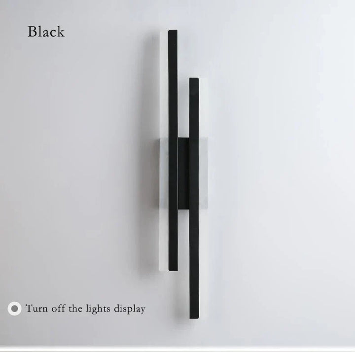 Modern LED Wall Lamp: Black/Gold Acrylic Room Decoration Light | Kalsten