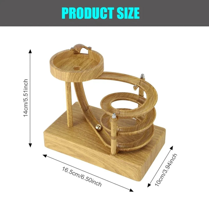 Kalsten | Wooden Perpetual Spiral Motion Kinetic Ball Roller Science Toy