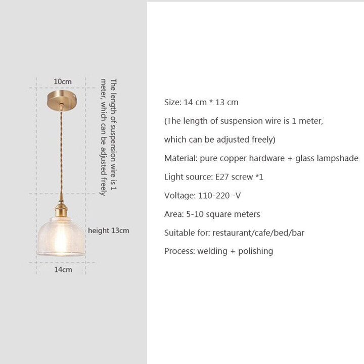 Nordic Brilliance Transparent Glass Pendant Lamp | Kalsten