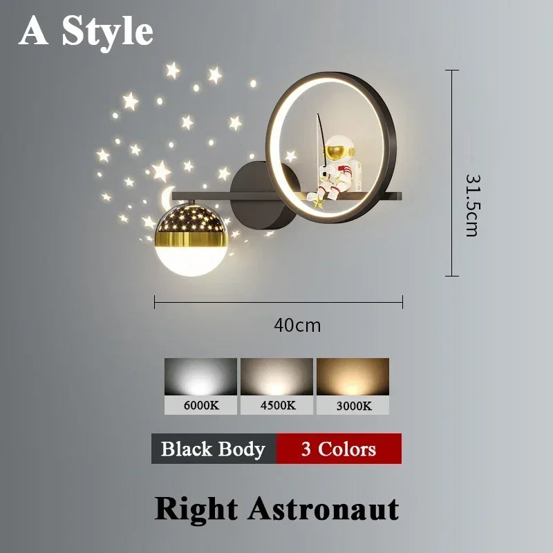 Astronaut Star Projector Wall Lamp for Children's Living Room | Kalsten