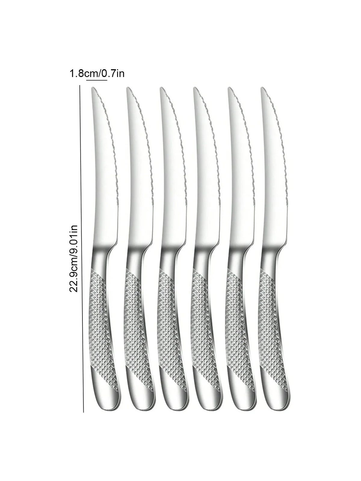 Skanto | High-Quality Stainless Steel Silver Star Diamond Cutlery Set - Includes Knife, Fork, Spoon & Dessert Fork & Spoon - 6-Piece/30-Piece Options