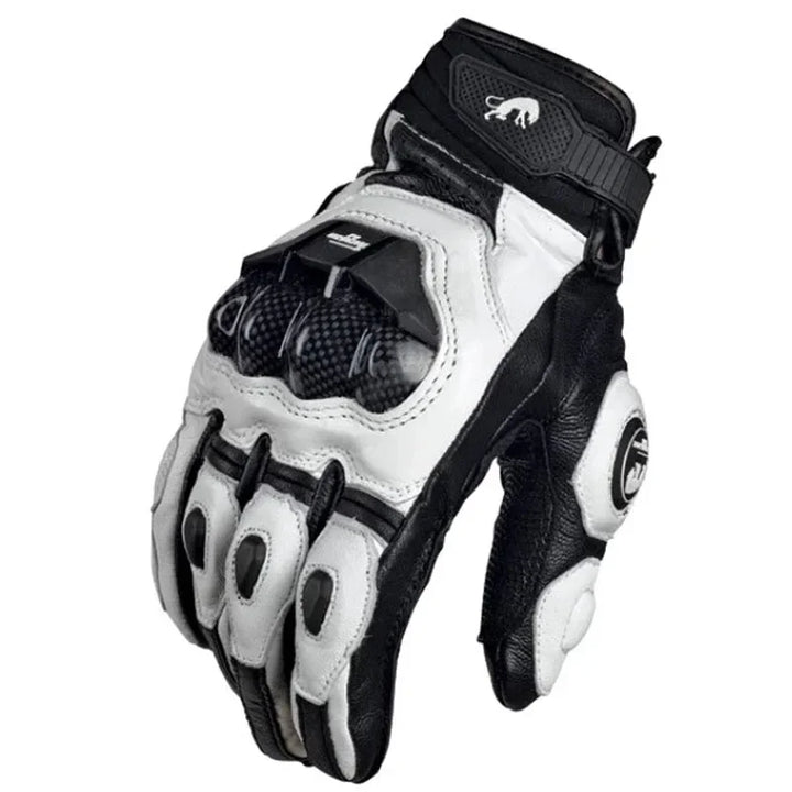 Kalsten | Motorcycle Gloves RidePro Carbon | Wind & Waterproof | Touchscreen Compatible | Genuine Leather Protectors | For Summer & Winter