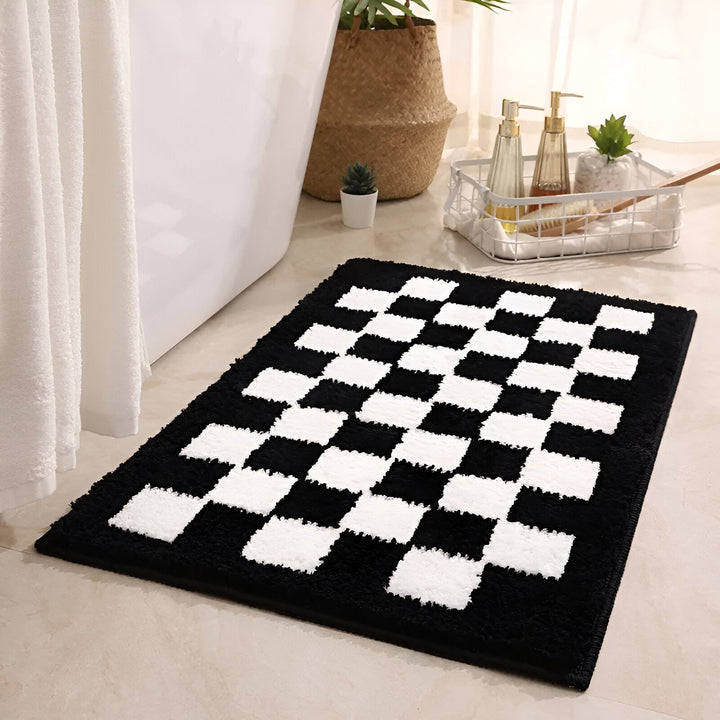 Kalsten | Plush Checkered Bath Mat