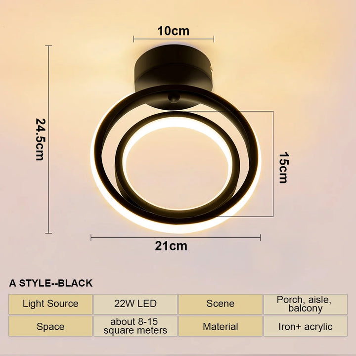 LED Strip Aisle Ceiling Lights - Modern Corridor Lamp Home Lighting for Bedroom Living Room Kitchen Household Decorations Fixtures | Kalsten