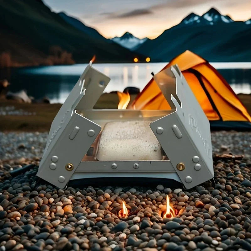 Ultra-Lightweight Folding Ironwood Pocket Size Burner | Kalsten