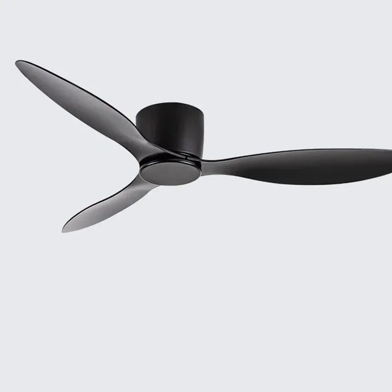 42-52 Inch Ceiling Fans with DC Motor — Remote Control Low Profile Cooling Fans, without Light, white Wood & black Options | Brehn