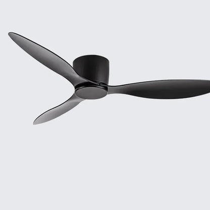 42-52 Inch Ceiling Fans with DC Motor — Remote Control Low Profile Cooling Fans, without Light, white Wood & black Options | Brehn