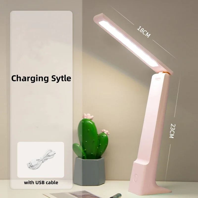 Lumora LED Table Lamp | Dimmable & Touch Control | 3 Light Colors | Battery 20h | White/Pink/Blue | Kalsten