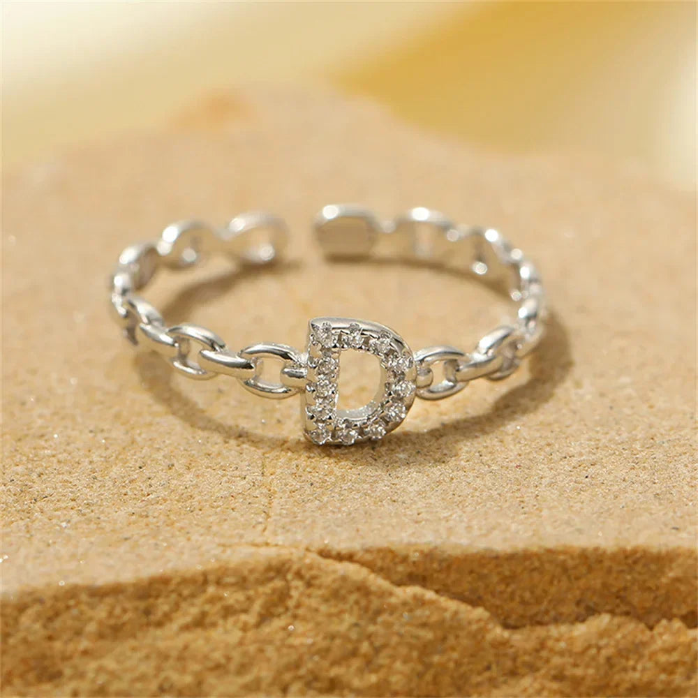 Kalsten | Dainty Diamond Letter Initial Ring