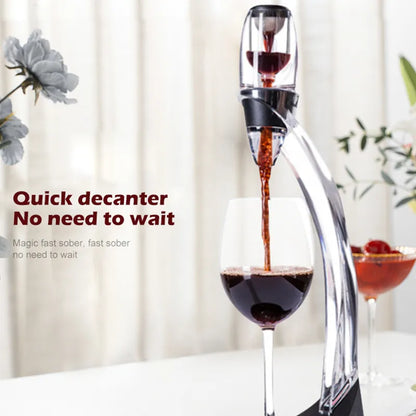 Wine aerator, decanter, pourer, set with filters, air purifier, stand diffuser, air aerator, sieve, aerator, wine for the dining room bar