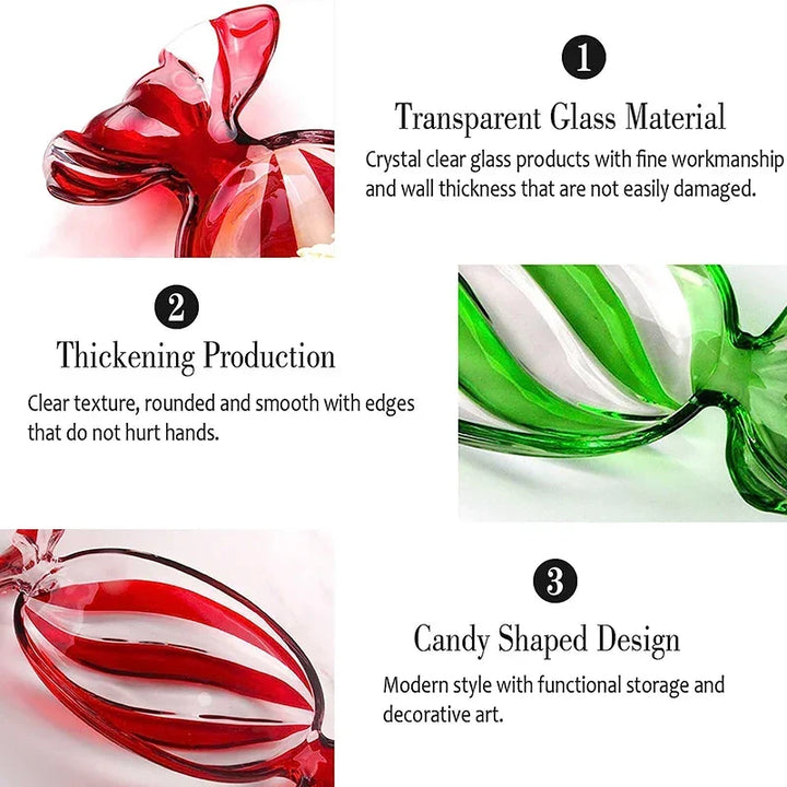 Candy-shaped glass snack plate | Kalsten