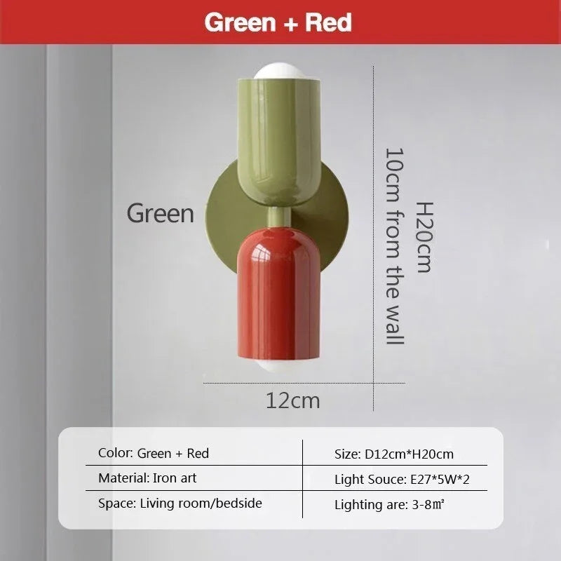 Nordic LED Wall Lamps – Modern Minimalist Double Head Wall Light for Living Room, Bedroom, Study, and Indoor Decor | Kalsten