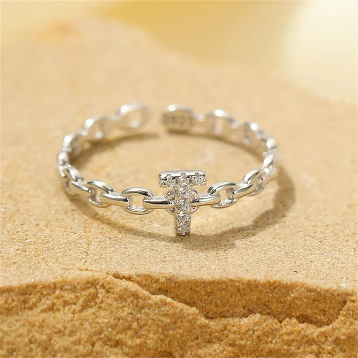 Kalsten | Dainty Diamond Letter Initial Ring