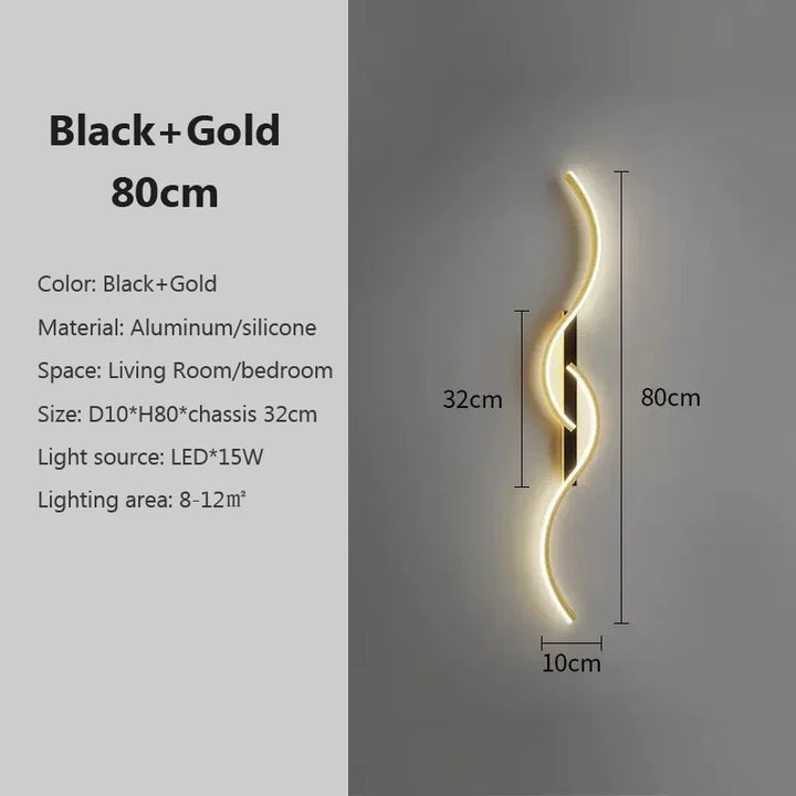 Modern LED Wall Lamp – Contemporary Wall Sconce for Living Room, Bedroom, Dining Room, and Hallway – Up & Down Lighting, Dimmable, Touch Switch, Indoor Home Decoration | Kalsten