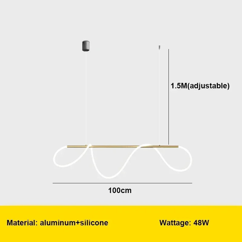 Modern LED Pendant Light – Stylish Ceiling Chandelier for Dining Room, Kitchen & Office, Energy-Efficient AC Power, LED Bulbs Included | Kalsten