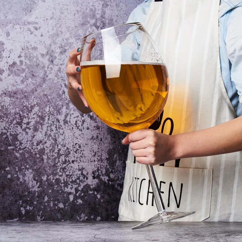 Kalsten | Huge 106 Oz Wine Glass and Beer Mug Combo - 3000ML Extra Large Crystal Glass for Parties, Weddings, and Celebrations
