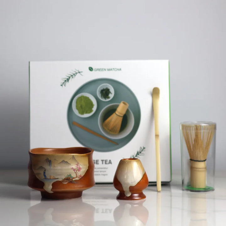 Variant image for Ceramic Matcha Tea Set Green One Size Bamboo for Traditional Ceremonies-3