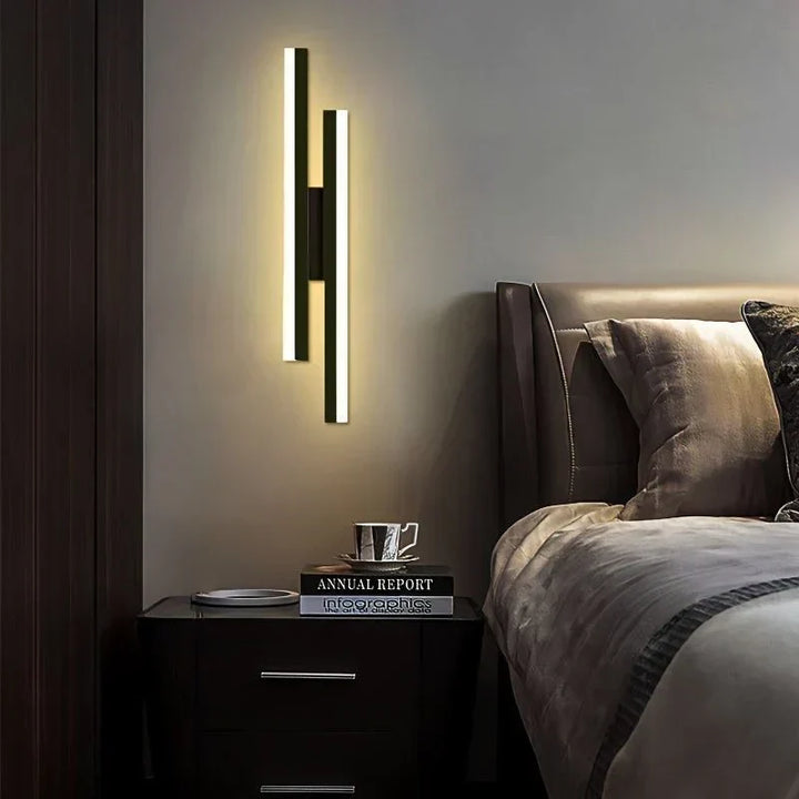 Modern LED Wall Lamp: Black/Gold Acrylic Room Decoration Light | Kalsten