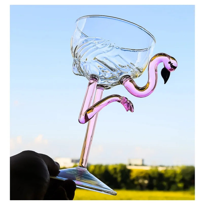Kalsten | Pink Flamingo Cocktail Clear Party Glasses