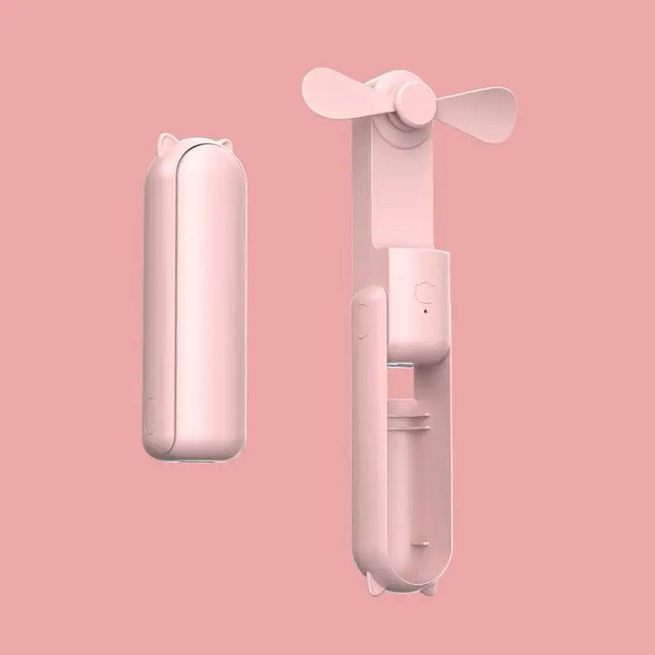 New Handheld Portable Mini Fan - Creative, Three-Speed Adjustable, Solid Color, USB Rechargeable Small Fan | Kalsten