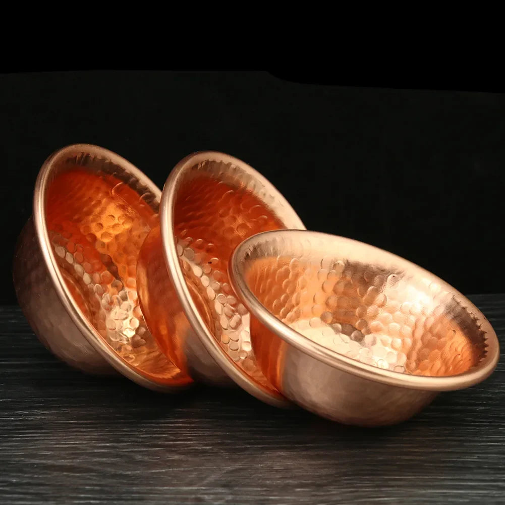 Kalsten | Nepalese pure copper water preparation bowl handmade hammer pattern holy water bowl for Buddha Buddhism accessories