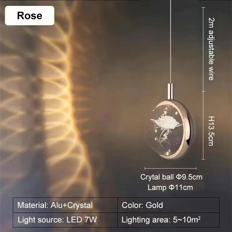 Romantic Crystal Rotating Mood LED Lights | Kalsten