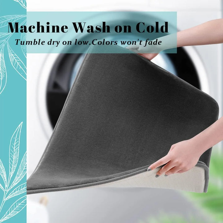Ultra Absorbent Nordic Bath Mat Shower Room Floor Mat Super Anti-Slip Cushioned Soft Velvet Shower Mat For Washroom | Kalsten