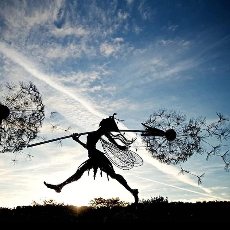 Fairy on a milk thread art sculpture Kalsten