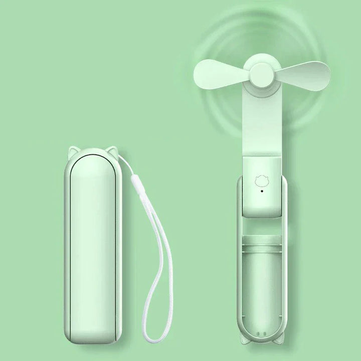 Foldable Mini-Hand Fan with Powerbank and Wristband – FrisMee 2-in-1 | Kalsten