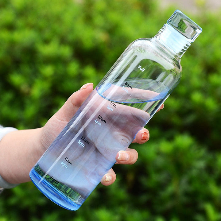 Heat-Resistant Glass Water Bottle – Time Scale Design