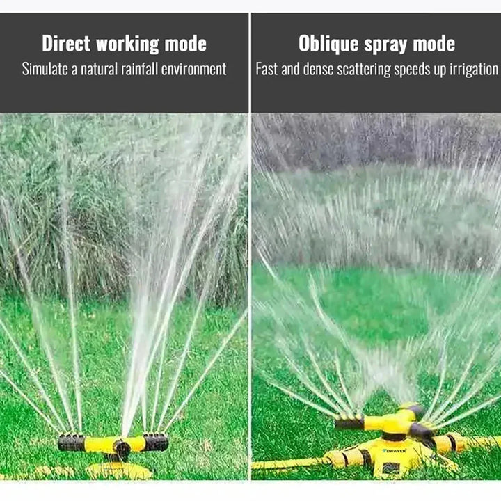 Kalsten | 360° Rotating Lawn Sprinkler | Stable, Multi-Angle Nozzles for Even Coverage in Large Gardens