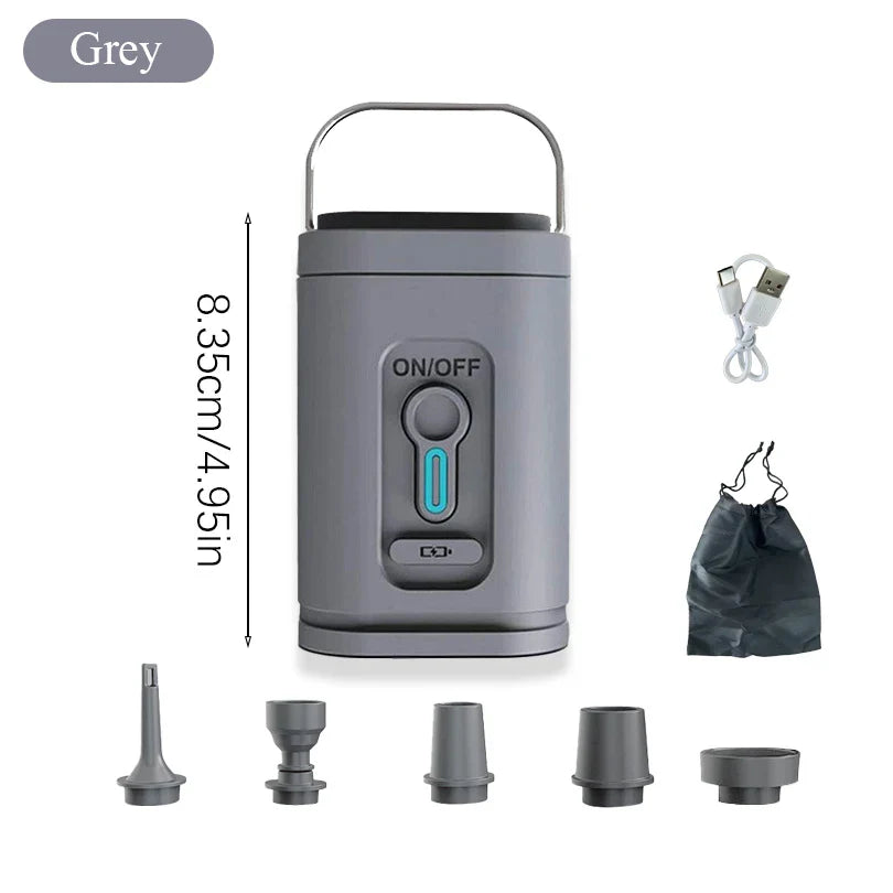 Mini air pump USB-C with 5 nozzles – 200 L/min | Kalsten