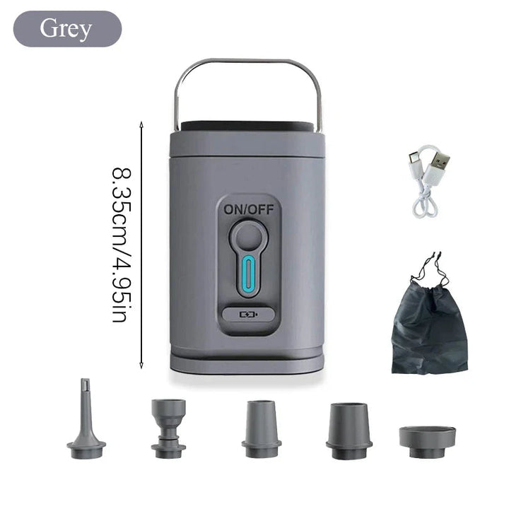 Mini air pump USB-C with 5 nozzles – 200 L/min | Kalsten