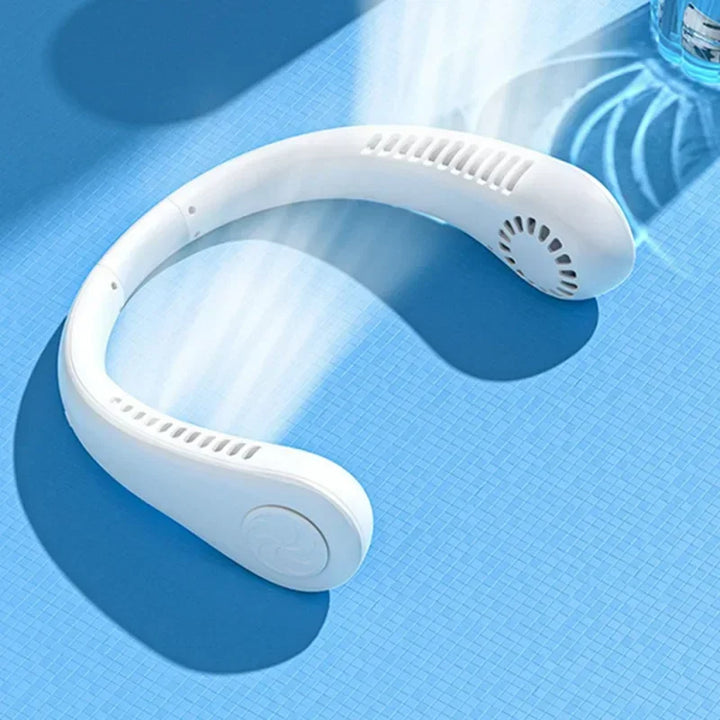Portable Mini Neck Hanging Fan - Air-Cooled, Wearable USB Fan for Outdoor Sports, Running, Travel, Blade-Free Design | Kalsten