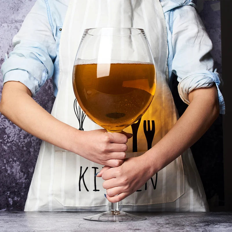 Kalsten | Huge 106 Oz Wine Glass and Beer Mug Combo - 3000ML Extra Large Crystal Glass for Parties, Weddings, and Celebrations