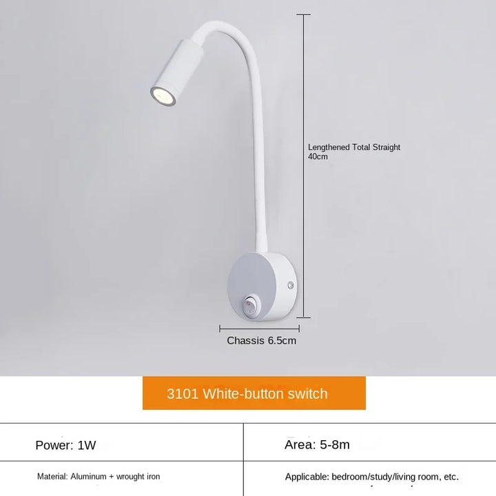 Versatile LED Wall Lamp: Modern, Flexible, Perfect for Reading in Bed | Kalsten