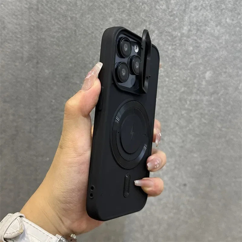 Kalsten | Magnetic Soft Wrist Bracket Lens Cover iPhone Case
