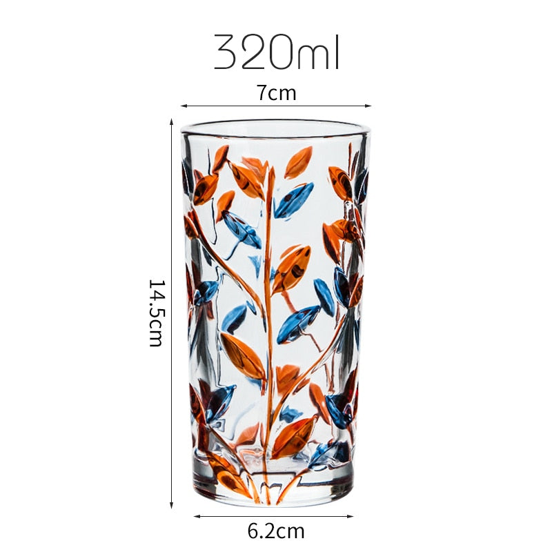 Hand-painted glass leaf cup | Kalsten