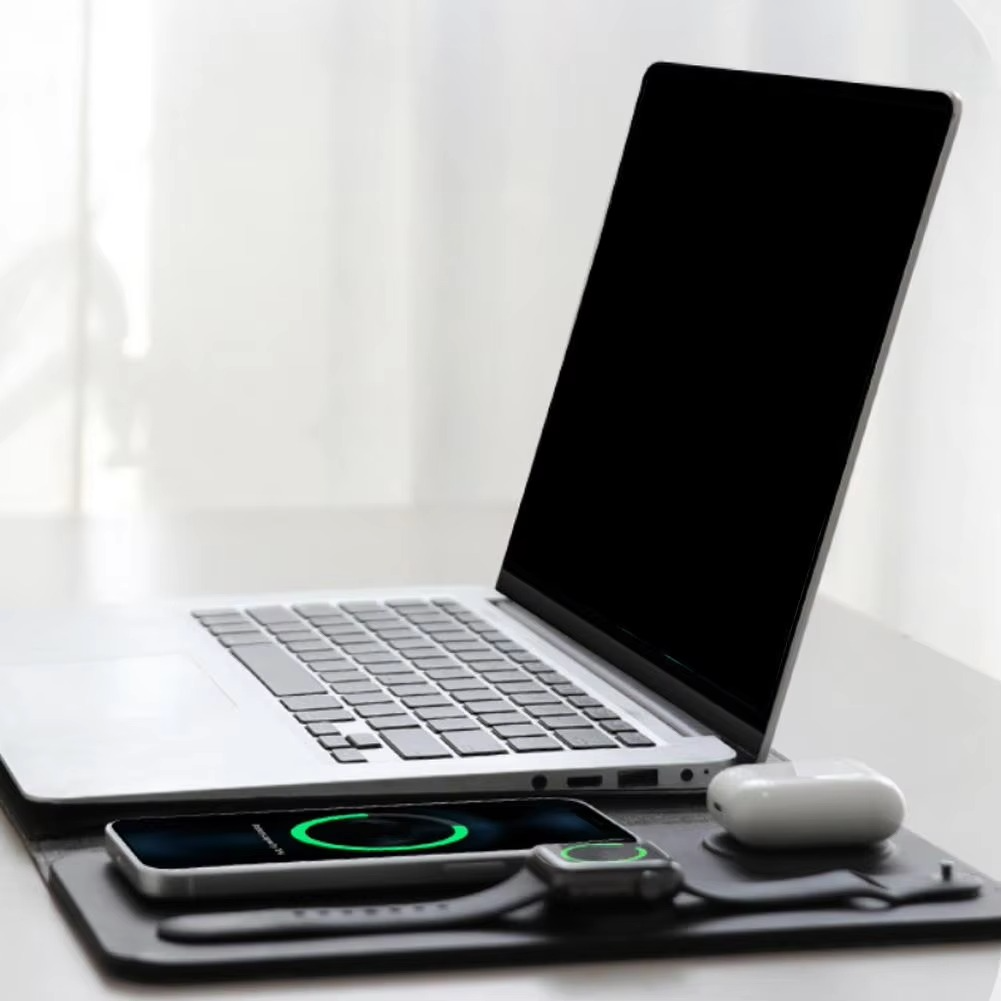 Kalsten | Magnetic 3-in-1 Wireless Charging Laptop Sleeve with Mouse Pad &amp; Desk Mat