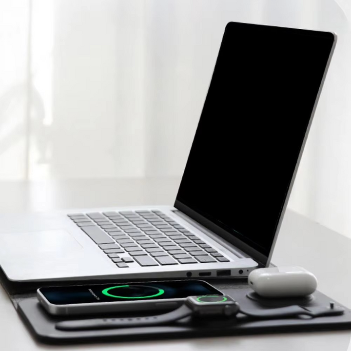 Kalsten | Magnetic 3-in-1 Wireless Charging Laptop Sleeve with Mouse Pad &amp; Desk Mat