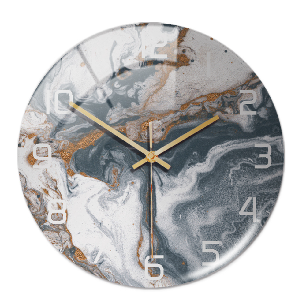 Stylish Marble Wall Clock with Silent Mechanism Kalsten