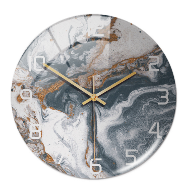 Stylish Marble Wall Clock with Silent Mechanism Kalsten