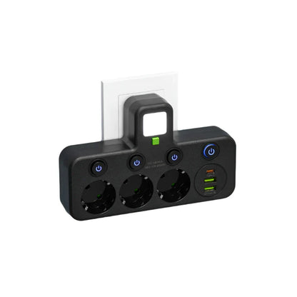 Brehn | VOLTRIQ ProLine Power Strip with Multiple Outlets, USB Type-C and Surge Protection