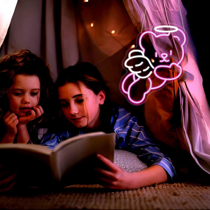 Kalsten | Charming Bear Neon Light with Dimmer - USB Powered Wall Decor