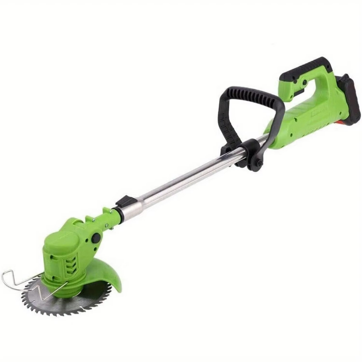 Battery String Trimmer 600W, 51" Adjustable String Trimmer and Brush Cutter with 8 Blades and Two 24V Batteries