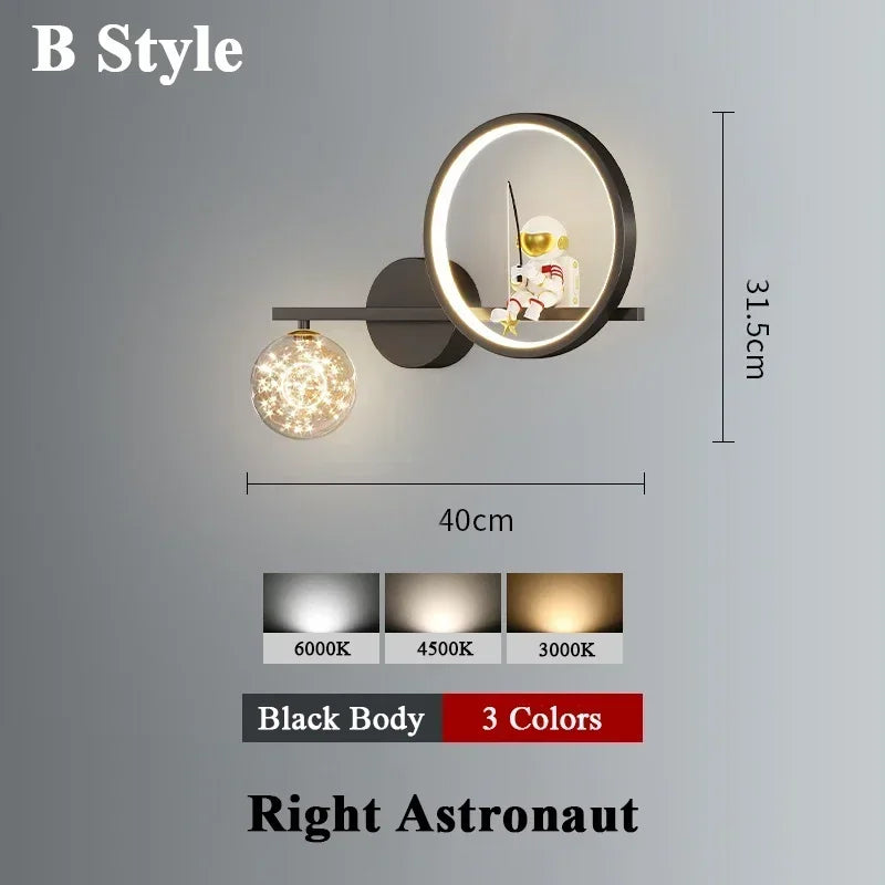Astronaut Star Projector Wall Lamp for Children's Living Room | Kalsten